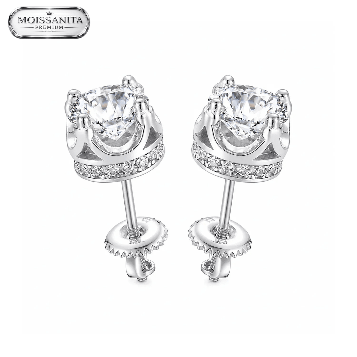 Arete Imperial 8mm – Plata 925 con Moissanita | Lion Luxury