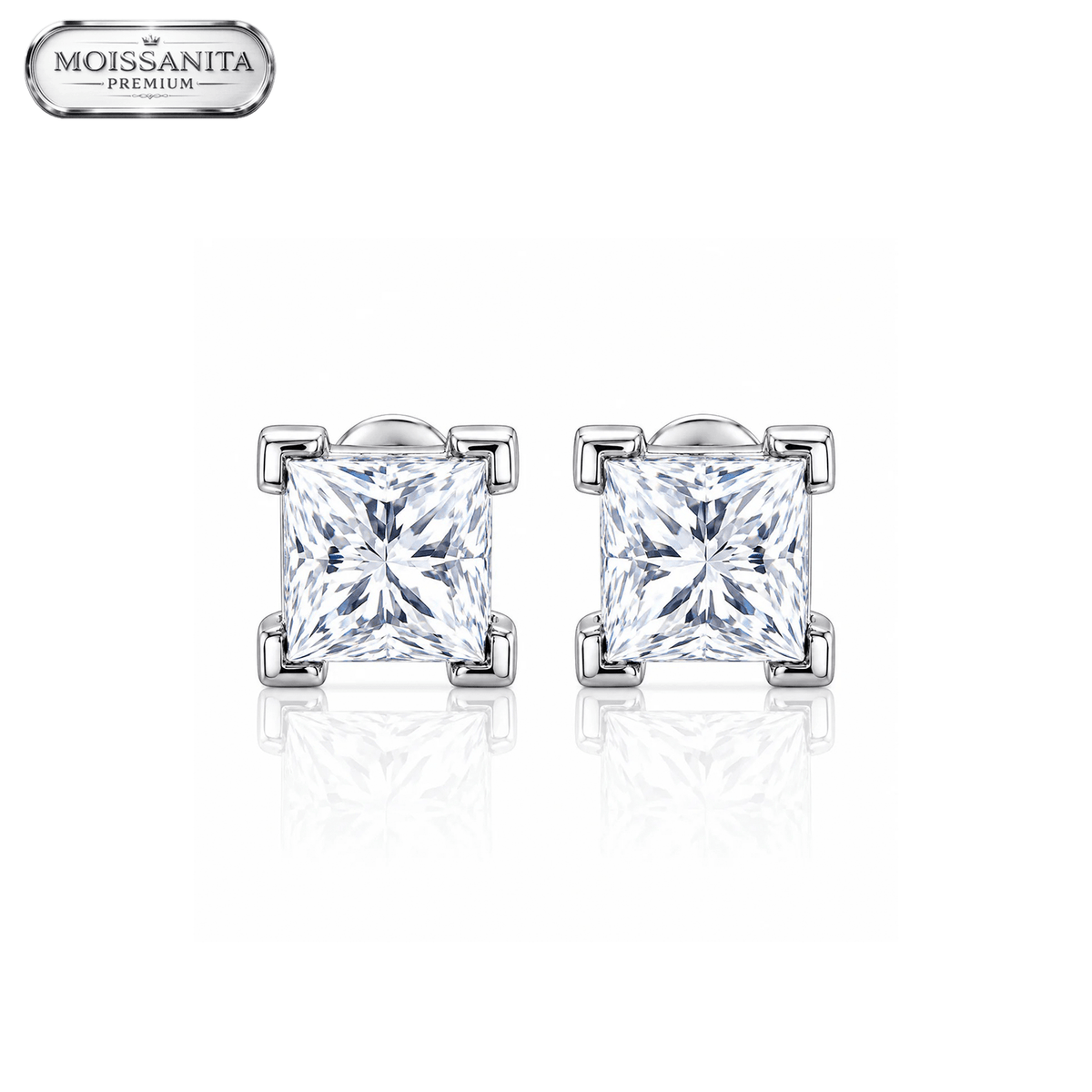 Arete Splendor 6mm – Plata 925 con Moissanita | Lion Luxury