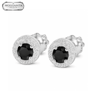 Arete Astra Black 6.5mm – Plata 925 con Moissanita