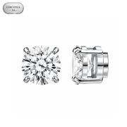 Arete Zeus Imantado 6mm/8mm – Acero Silver 316L con Circonia 5A – detalle 3
