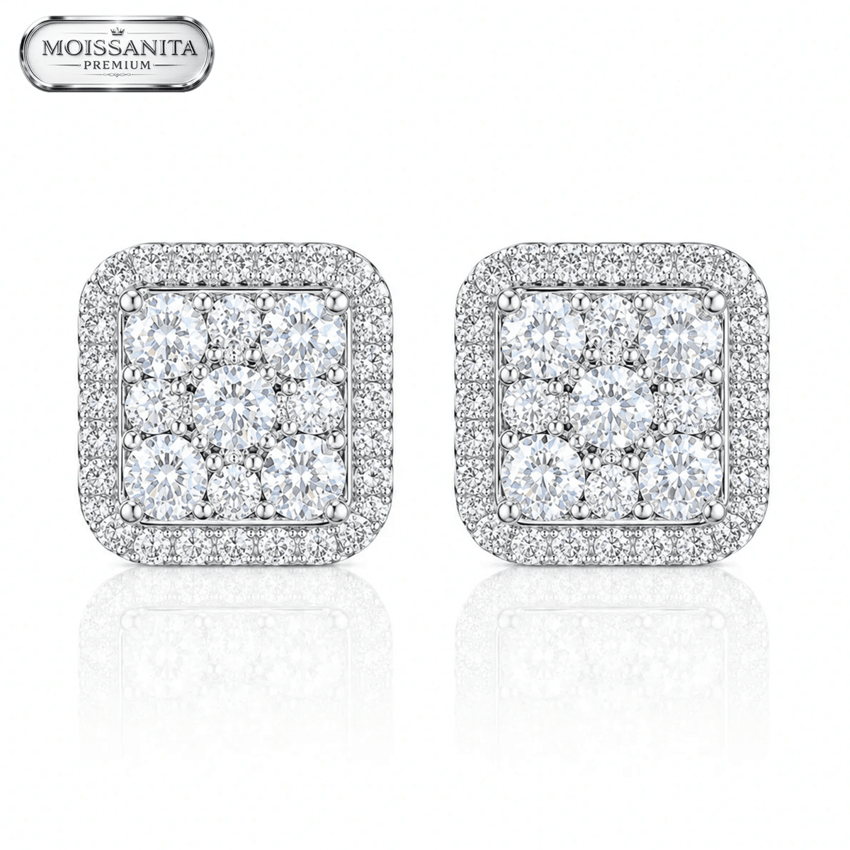 Arete Rilievo 11mm – Plata 925 con Moissanita | Lion Luxury