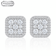 Arete Rilievo 11mm – Plata 925 con Moissanita | Lion Luxury