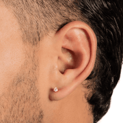 Arete Prisma 3mm – Plata 925 con Moissanita – detalle 11