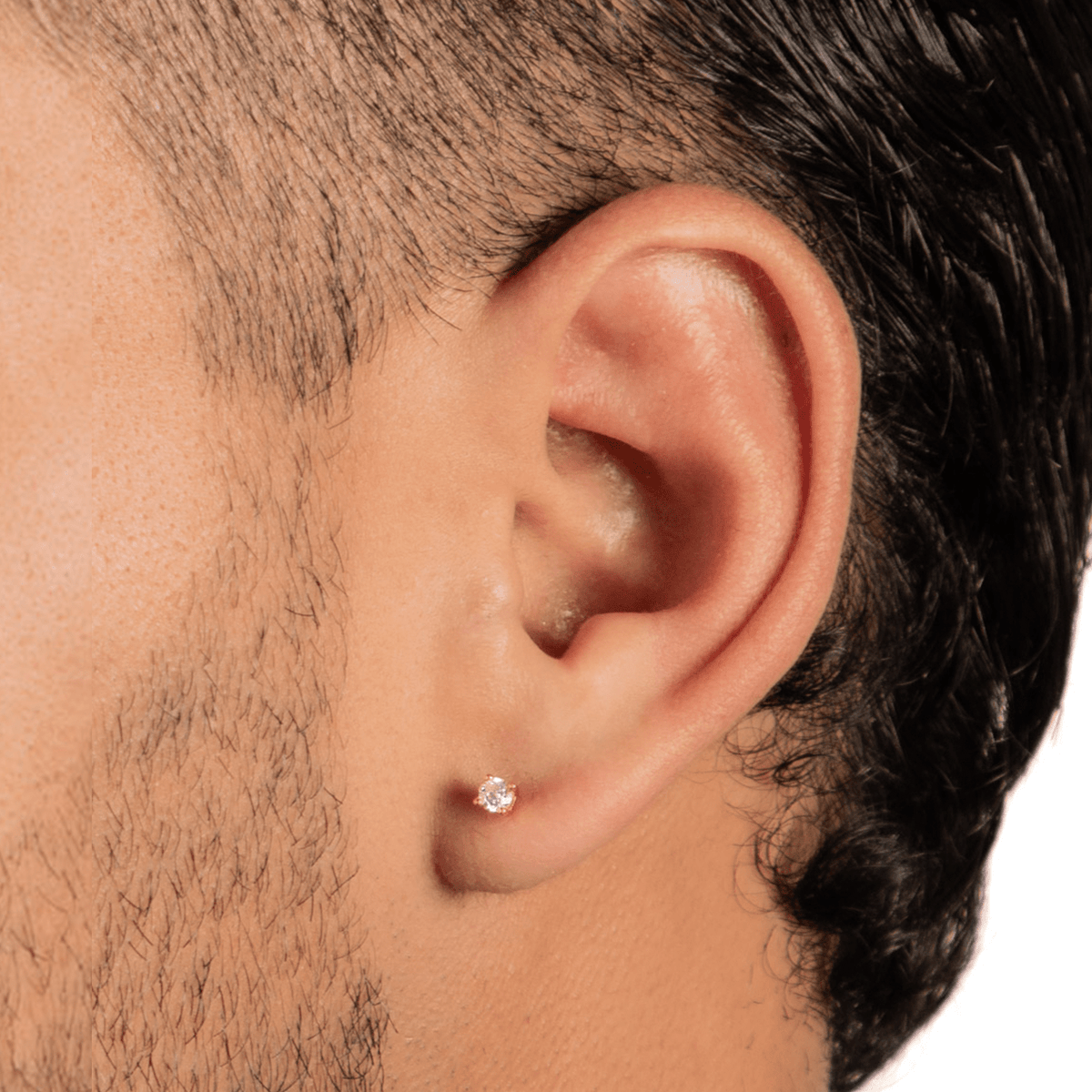 Arete Prisma 3mm – Plata 925 con Moissanita – detalle 11