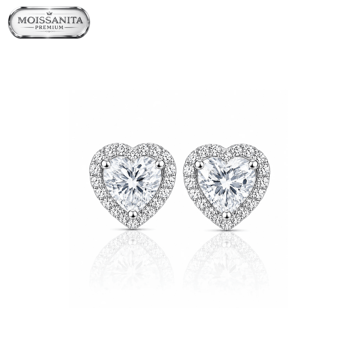 Arete Love 6mm – Plata 925 con Moissanita | Lion Luxury