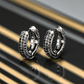 ARETES PARA HOMBRES | Infinity Black 12mm - Lion Luxury