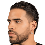 Arete Yinyang 26mm – Plata 925 con Moissanita – detalle 2