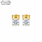 Arete Prisma 3mm – Plata 925 con Moissanita – detalle 4