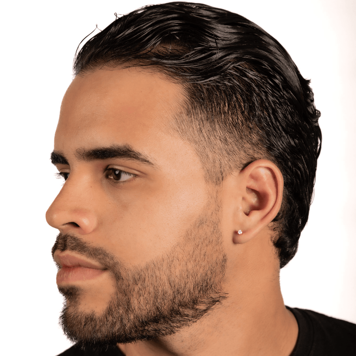 Arete Prisma 3mm – Plata 925 con Moissanita – detalle 9