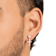 Arete Cruxis 17mm – Plata 925 con Moissanita – detalle 2