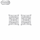 Arete Crystal Grid 6mm – Plata 925 con Moissanita