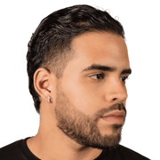 Arete Celestial Cross 11mm – Plata 925 con Moissanita – detalle 2