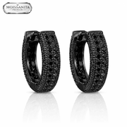 Arete Legend 14mm – Plata 925 con Moissanita – detalle 4