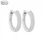 Arete Origin 15mm – Plata 925 con Circonia 5A | Lion Luxury