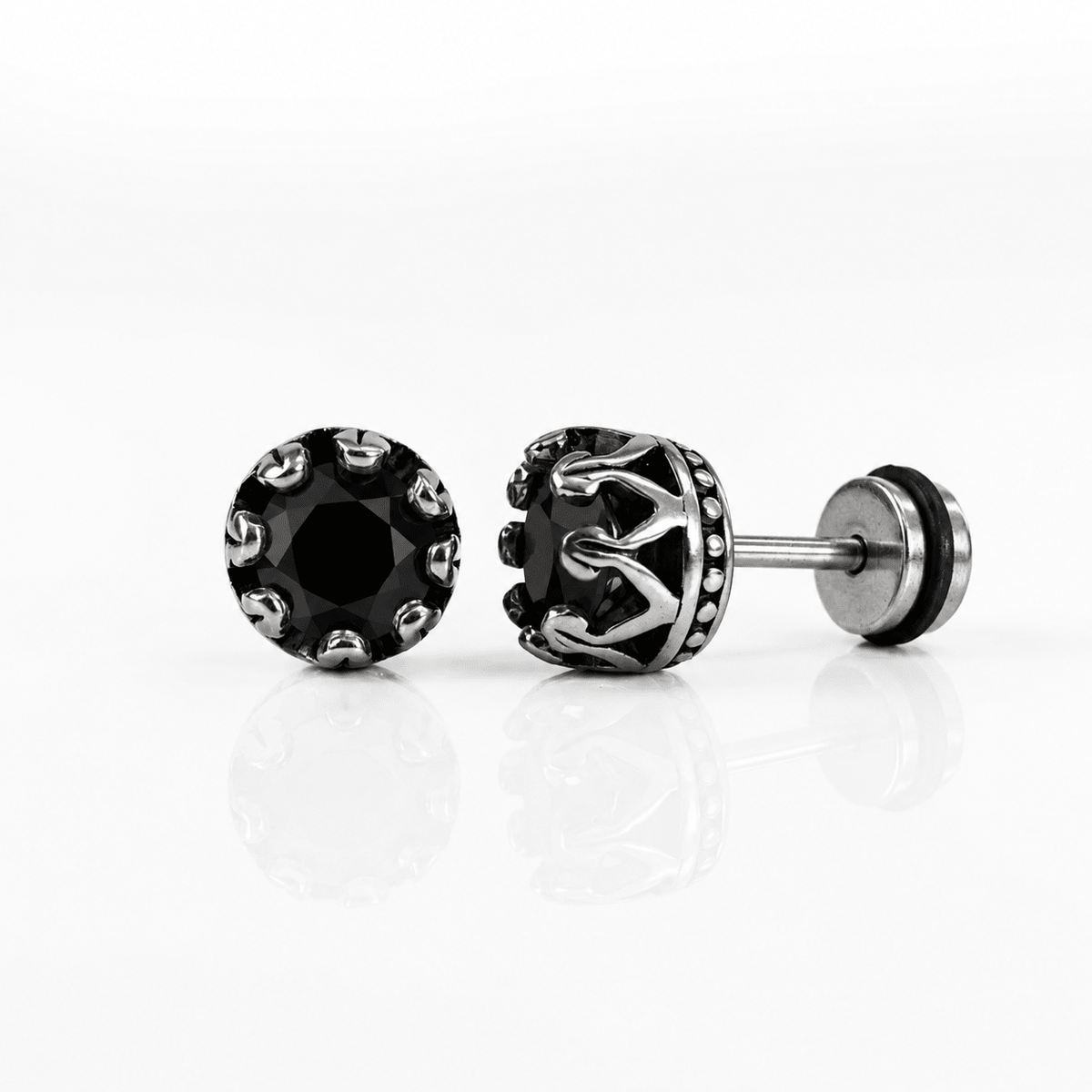 Arete Iron King 8mm – Acero 304L con Circonia 5A | Lion Luxury