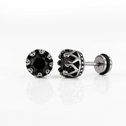 Arete Iron King 8mm – Acero 304L con Circonia 5A | Lion Luxury