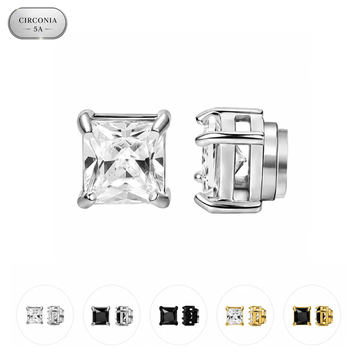 Arete Draco Imantado 6mm/8mm – Acero 316L con Circonia 5A | Lion Luxury