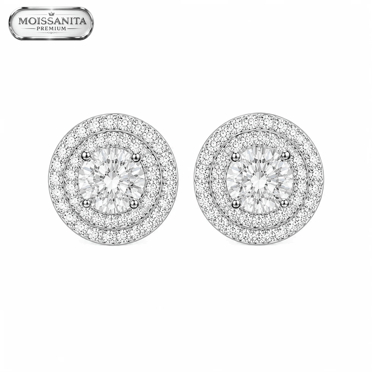 Arete Mole 10mm – Plata 925 con Moissanita | Lion Luxury