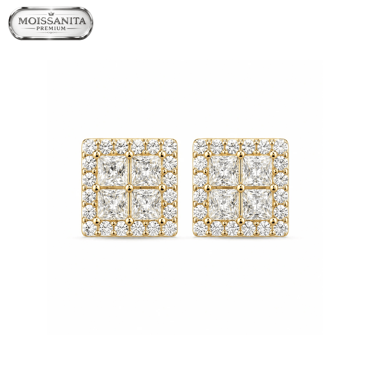 Arete Noble 6.5mm – Plata 925 con Moissanita | Lion Luxury