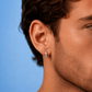Arete Arc 13mm – Plata 925 con Moissanita – detalle 2