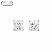 Arete Royalty 4.5mm – Plata 925 con Moissanita | Lion Luxury