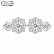 Arete Helios 7.5mm – Plata 925 con Moissanita | Lion Luxury