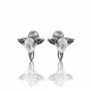 Arete Raven Cross 15mm – Acero 304L con Circonia 5A | Lion Luxury