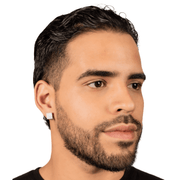 Arete Lumen Block 10mm – Plata 925 con Moissanita – detalle 3