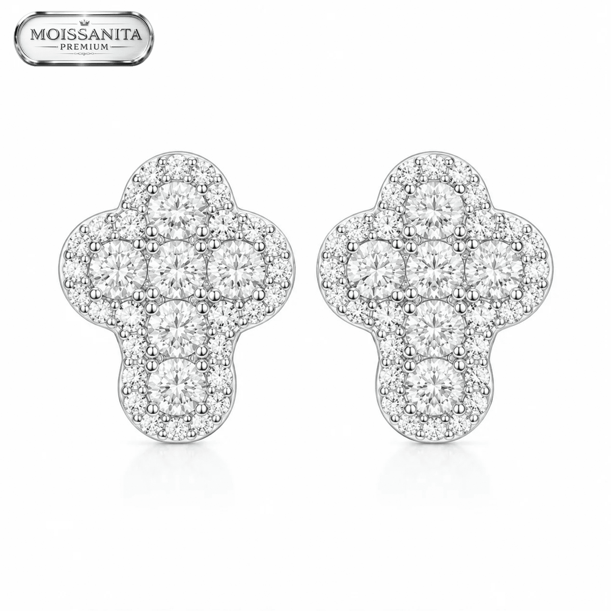 Arete Blessed 13mm – Plata 925 con Moissanita | Lion Luxury