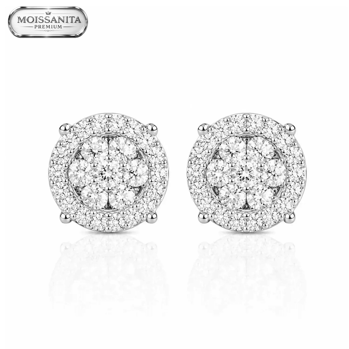 Arete Aura 9mm – Plata 925 con Moissanita | Lion Luxury