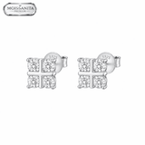 Arete Eclat Square 4.5mm – Plata 925 con Moissanita
