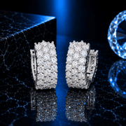 Arete Dominium 14mm – Plata 925 con Moissanita – detalle 5