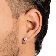Arete Diamond 5mm – Plata 925 con Moissanita – detalle 7