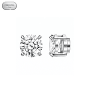 Arete Zeus Imantado 6mm/8mm – Acero Silver 316L con Circonia 5A | Lion Luxury