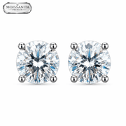 Arete Diamond 9mm – Plata 925 con Moissanita | Lion Luxury