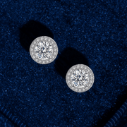 Arete Astra 7.5mm – Plata 925 con Moissanita – detalle 9