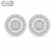 Arete Eclipse 12mm – Plata 925 con Moissanita | Lion Luxury