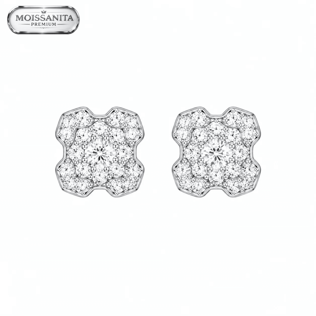 Arete Elite Moiss 7mm – Plata 925 con Moissanita | Lion Luxury