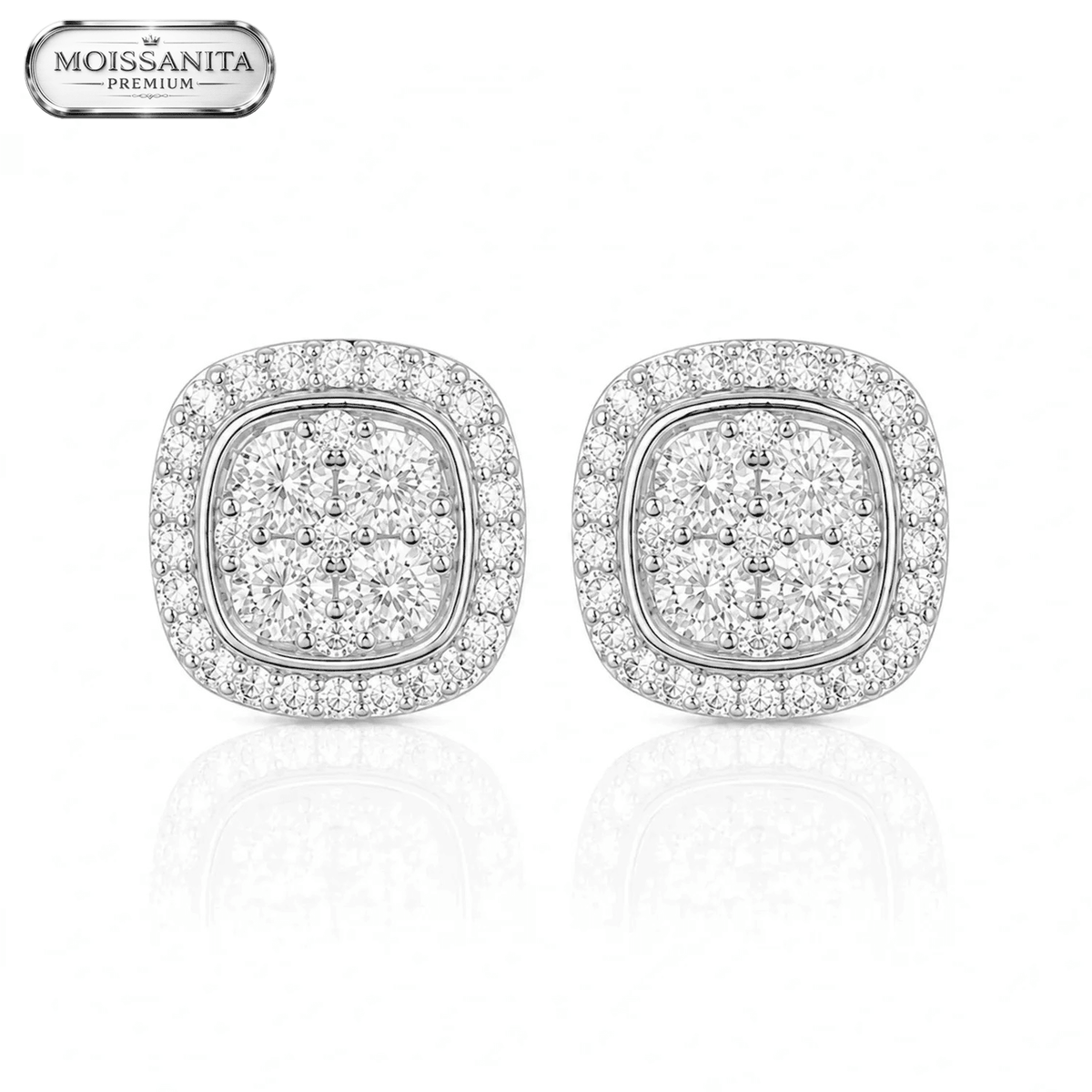 Arete Moiss Flex 10mm – Plata 925 con Moissanita | Lion Luxury