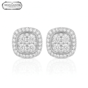 Arete Moiss Flex 10mm – Plata 925 con Moissanita | Lion Luxury
