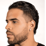 Arete Phoenix 7mm – Plata 925 con Moissanita – detalle 8