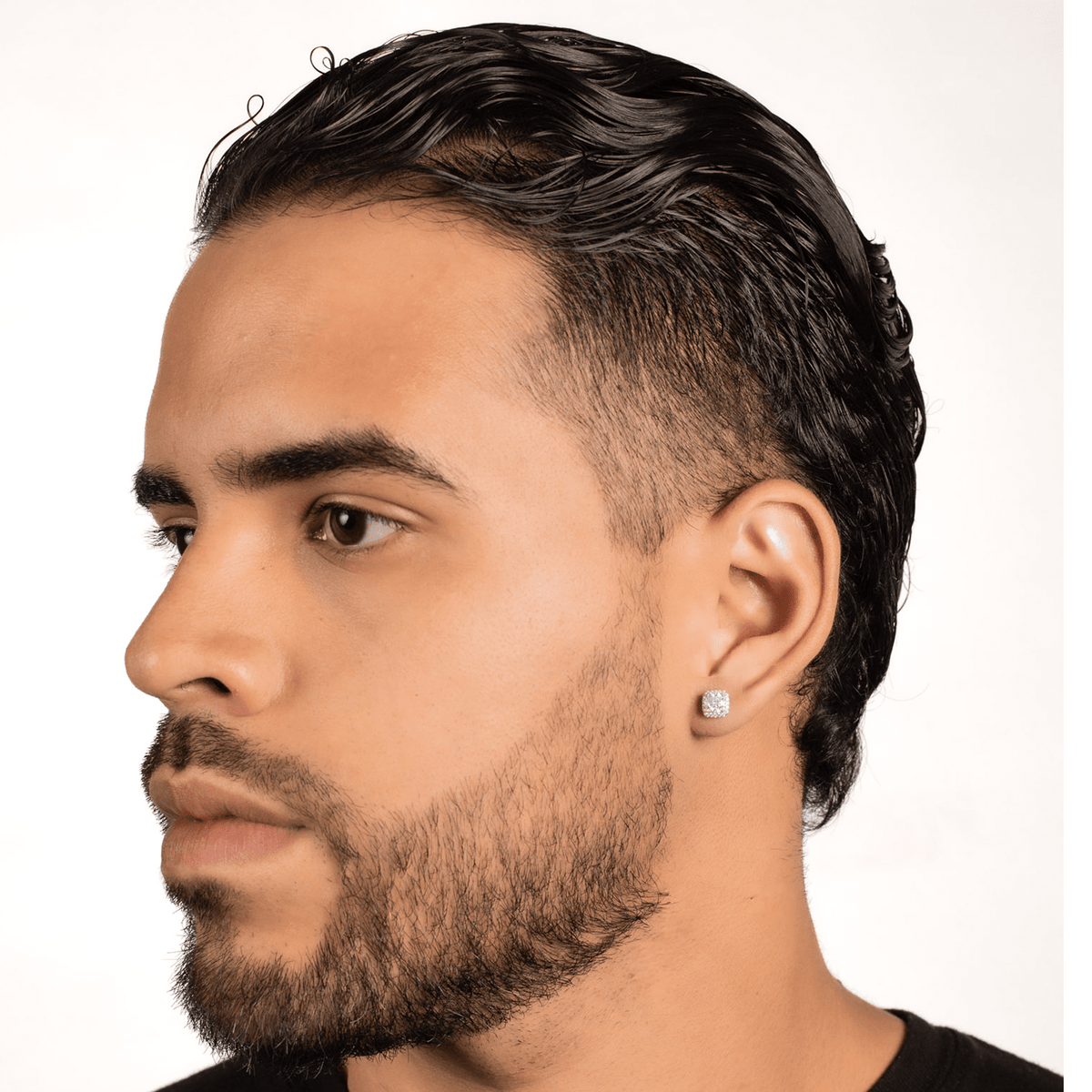 Arete Phoenix 7mm – Plata 925 con Moissanita – detalle 8