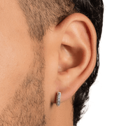 Arete Mónaco 12mm – Plata 925 con Moissanita – detalle 5