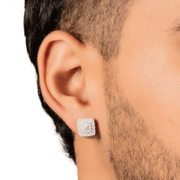 Arete Brilliance 10.5mm – Plata 925 con Moissanita – detalle 2
