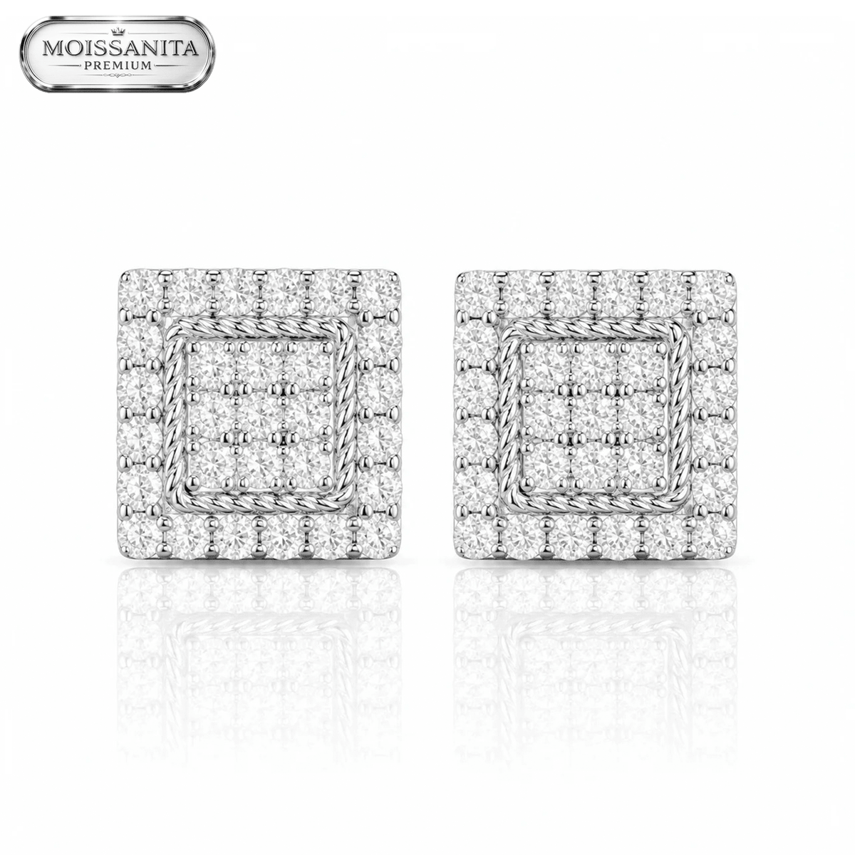 Arete Cubic 10mm – Plata 925 con Moissanita | Lion Luxury