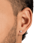 Arete Prisma 4mm – Plata 925 con Moissanita – detalle 10