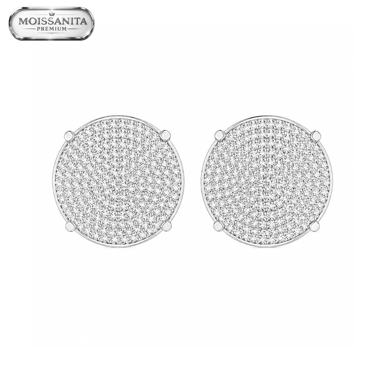 Arete Magic 10mm – Plata 925 con Moissanita | Lion Luxury