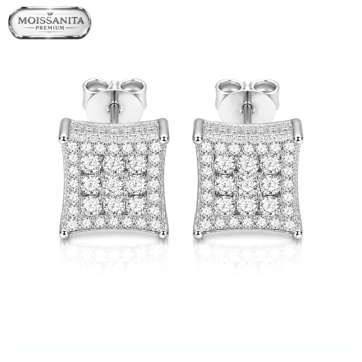 Arete Elise Moissan 10mm – Plata 925 con Moissanita | Lion Luxury