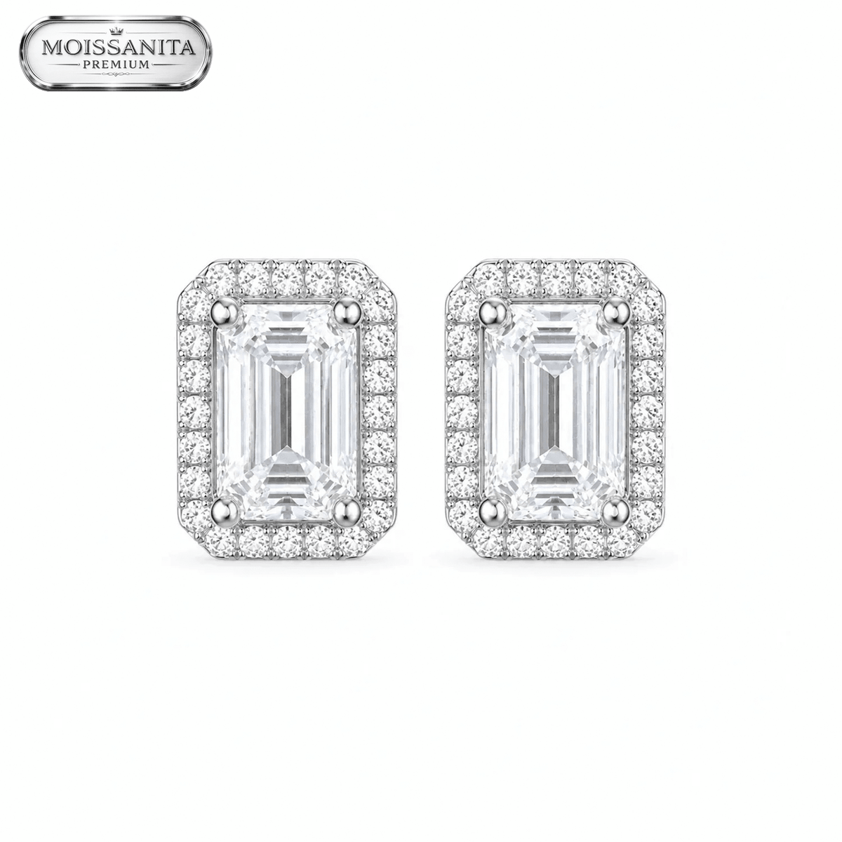 Arete Majestic 9.5mm – Plata 925 con Moissanita | Lion Luxury