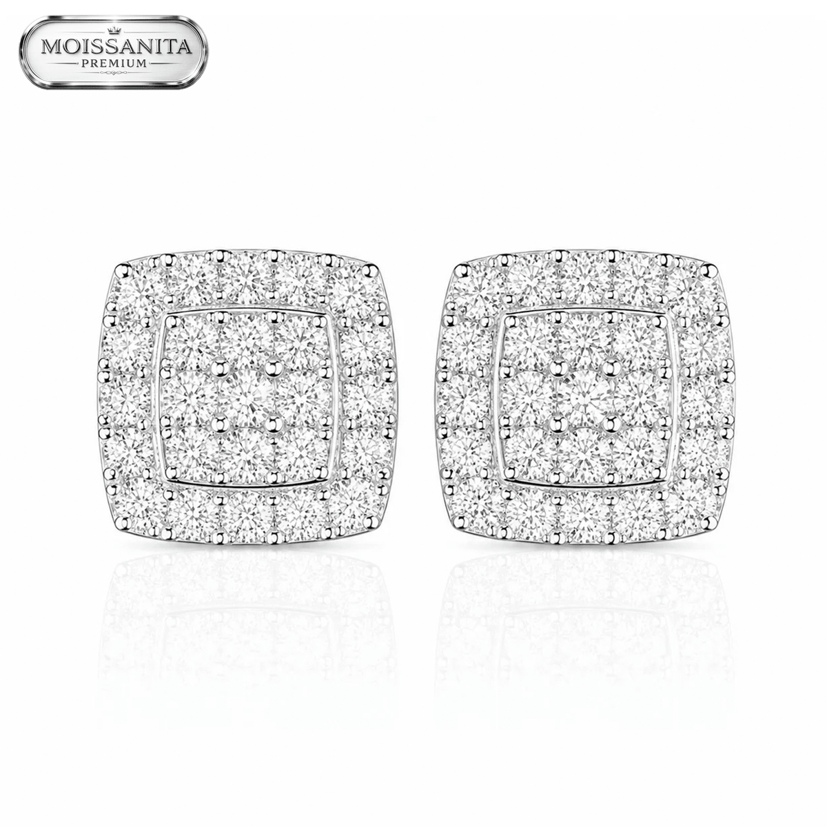 Arete Brilliance 10.5mm – Plata 925 con Moissanita | Lion Luxury